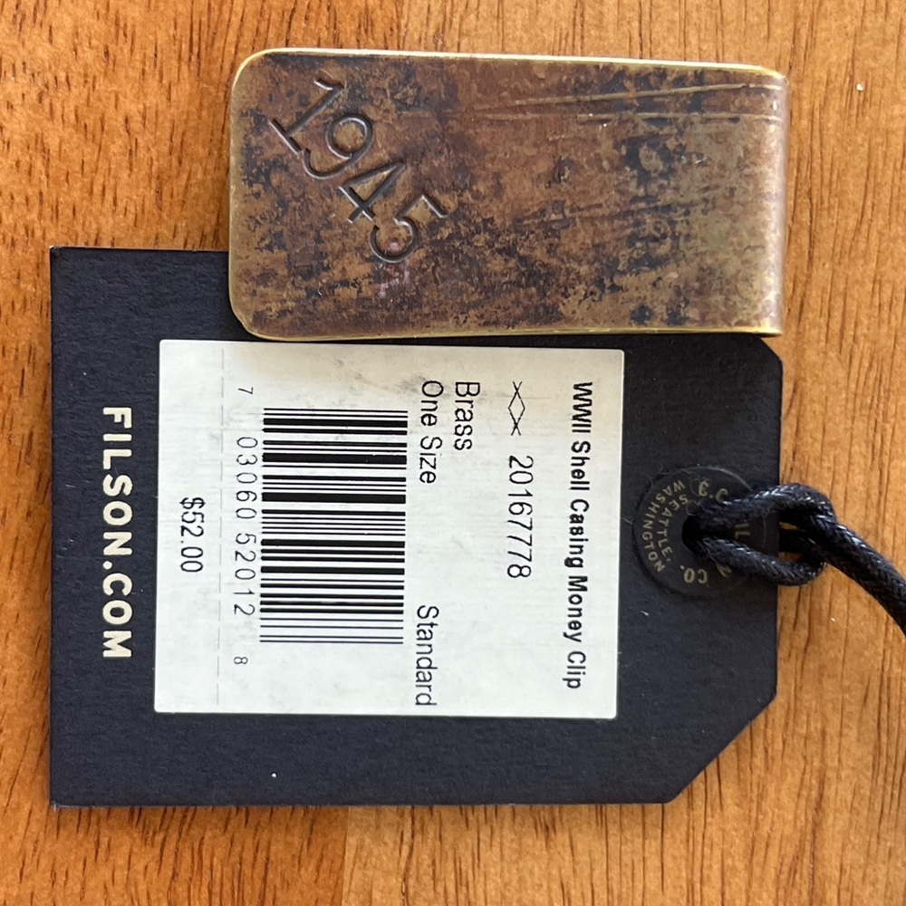 Filson Brass Money Clip
